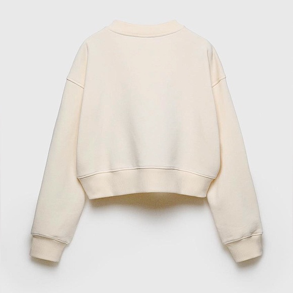 Zara Tops - 🩷ZARA CROPPED WARM COZY CREWNECK SWEATSHIRT LONG SLEEVE SIZE MEDIUM TRENDING